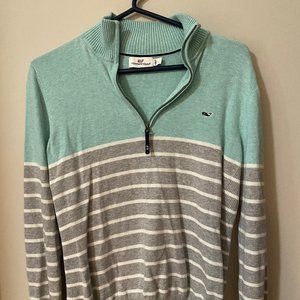 Vineyard Vines Quarter Zip Pullover- Mint